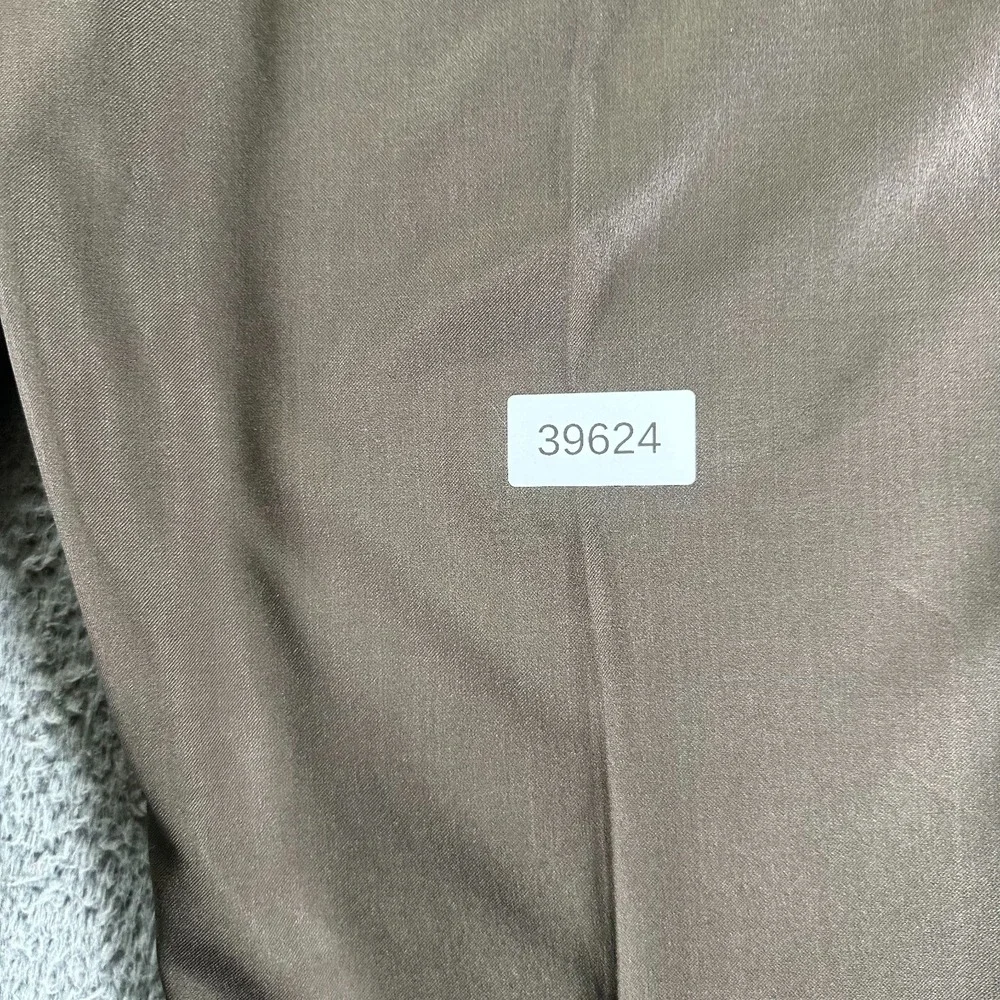 Haggar Pant Mens 38x29 Brown Polyester Dress Straight Leg Business Preppy Office